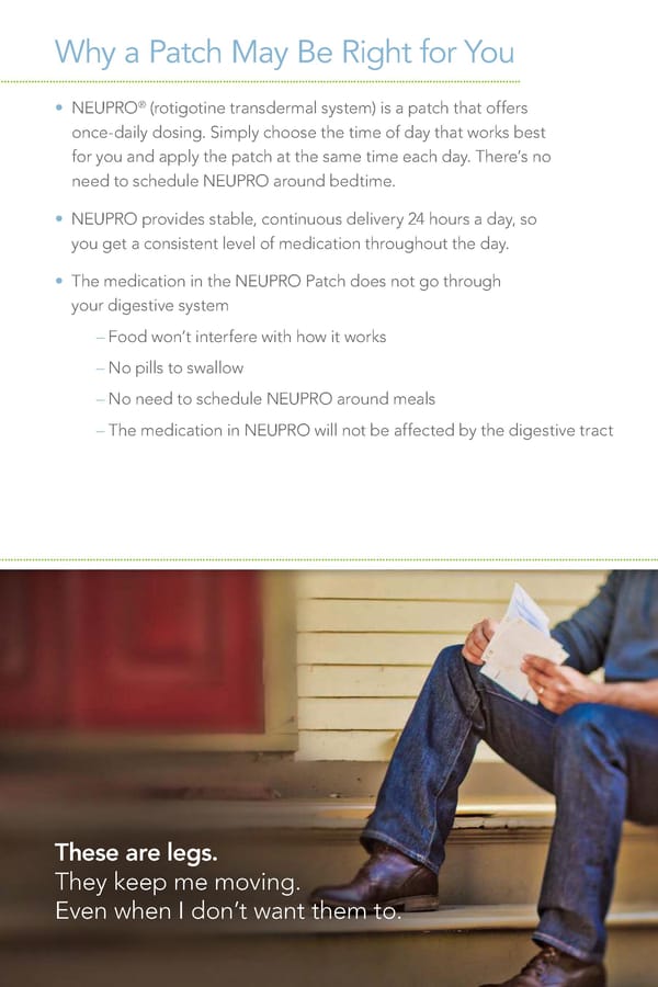 This is NEUPRO® for RLS. - Page 8