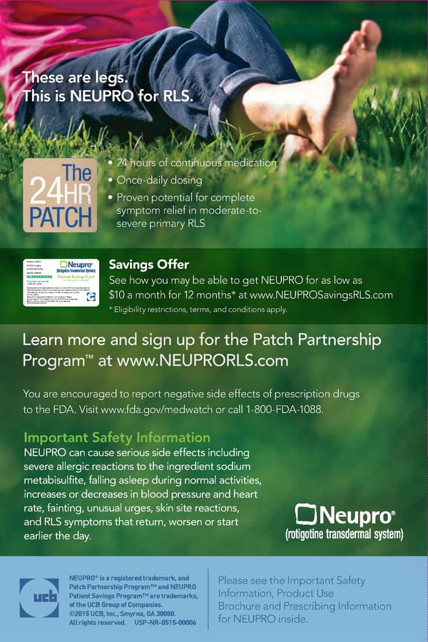 This is NEUPRO® for RLS. - Page 16