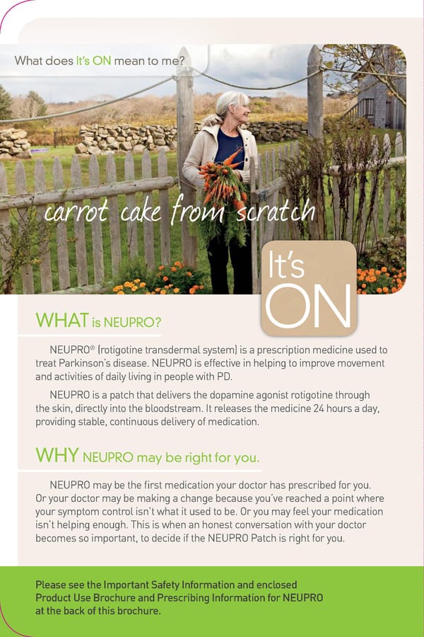 What you should know about NEUPRO® - Page 4