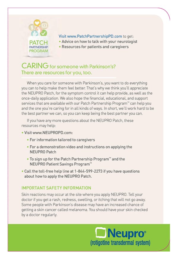 What you should know about NEUPRO® - Page 9