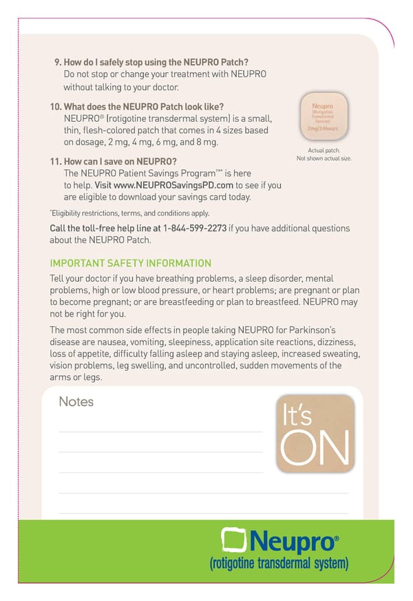 What you should know about NEUPRO® - Page 13