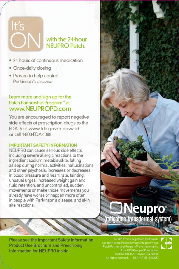 What you should know about NEUPRO® - Page 16